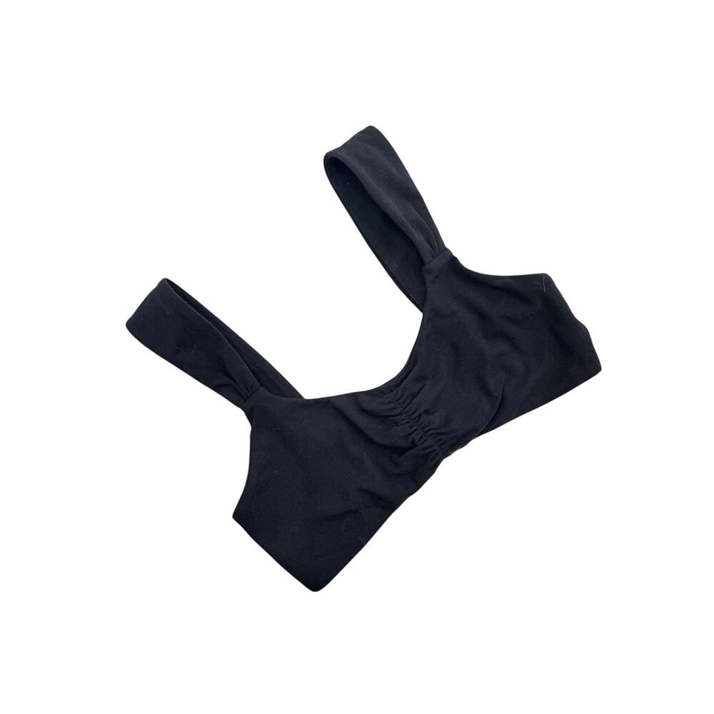 Pink Victoria's Secret Black Medium Buttery Smooth All-Day Cotton Ruched Bra